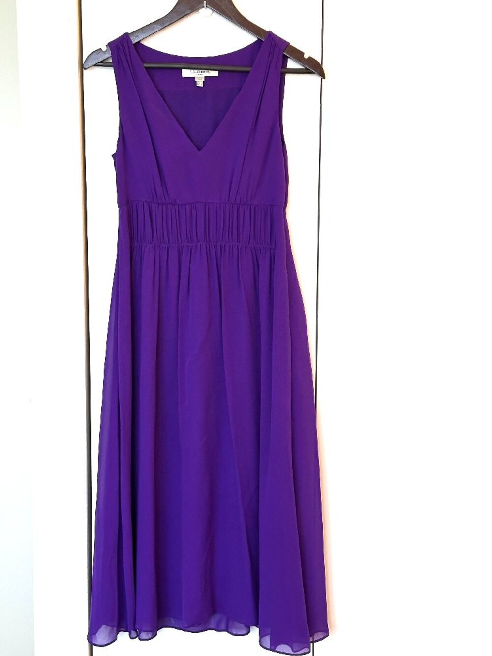 LK Bennet Purple Silk Max Dress - Size 2
